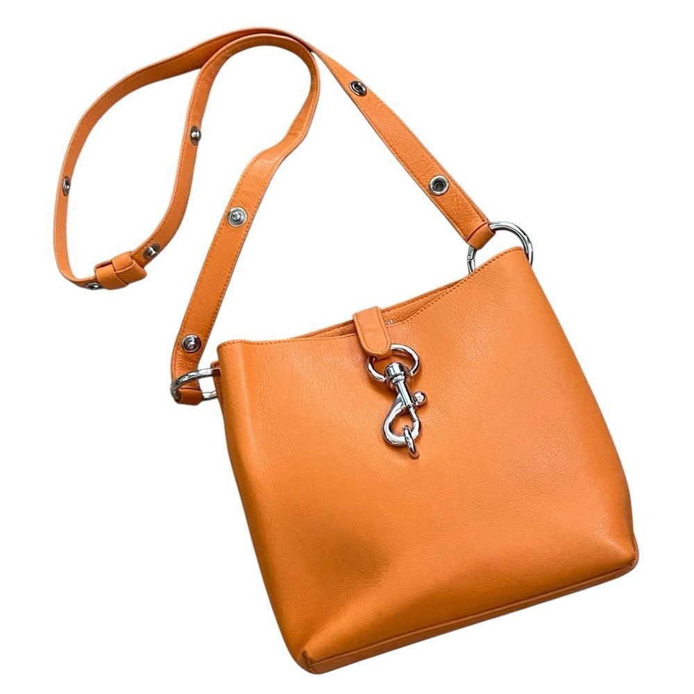 Rebecca Minkoff Megan Orange Feed Leather Crossbody Bag Purse